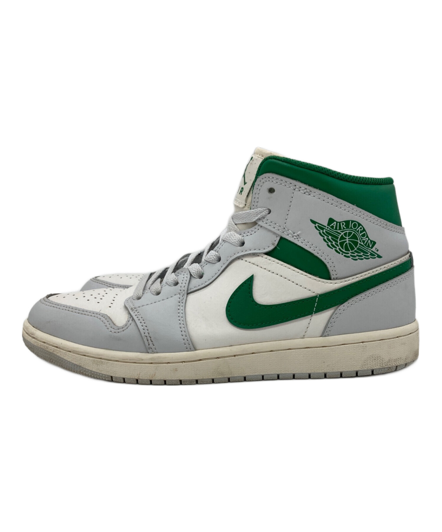 中古・古着通販】NIKE (ナイキ) AIR JORDAN 1 MID ホワイト×グリーン