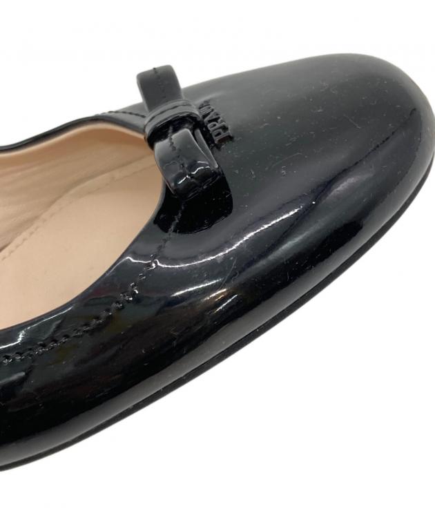 中古・古着通販】PRADA (プラダ) リボンパンプス ブラック サイズ:38