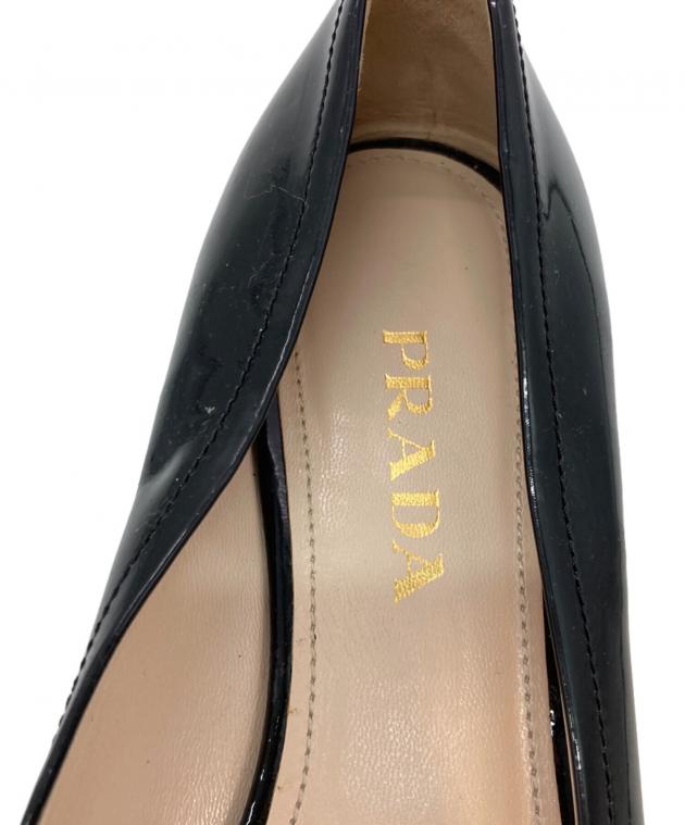 中古・古着通販】PRADA (プラダ) リボンパンプス ブラック サイズ:38