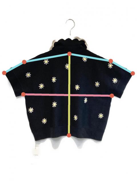 中古・古着通販】Gypsohila (ジプソフィア) Flower Polo ブラック