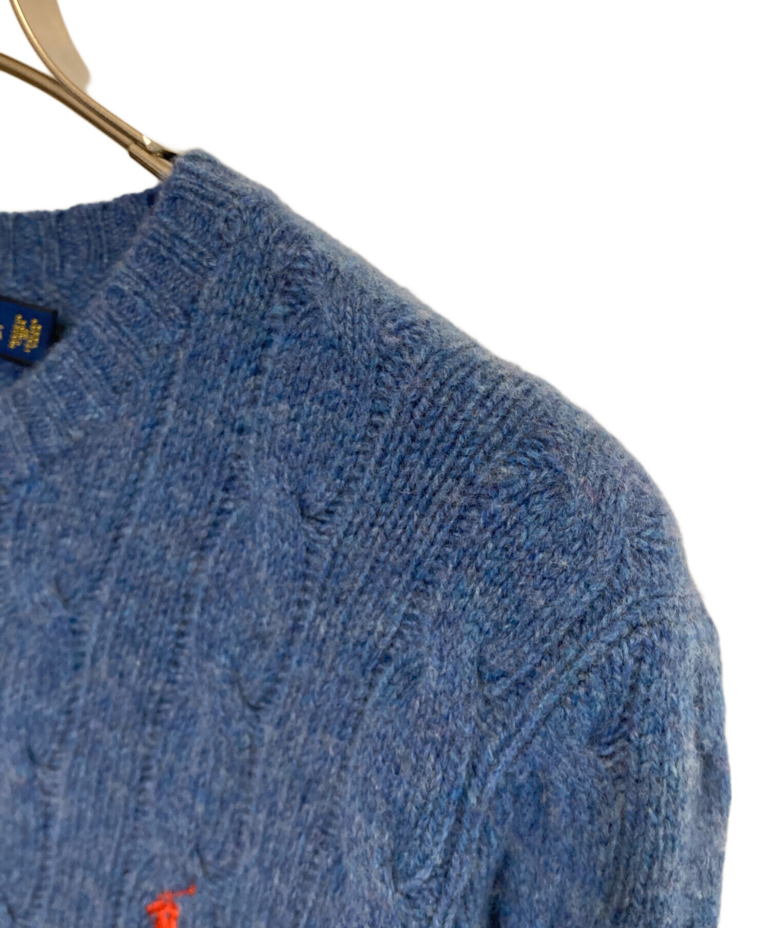 美品✨ポロ ラルフローレン 現行タグ ニットポンチョ カシミア ケーブル 牛革 美品✨ポロ ラルフローレン 現行タグ ニットポンチョ カシミア