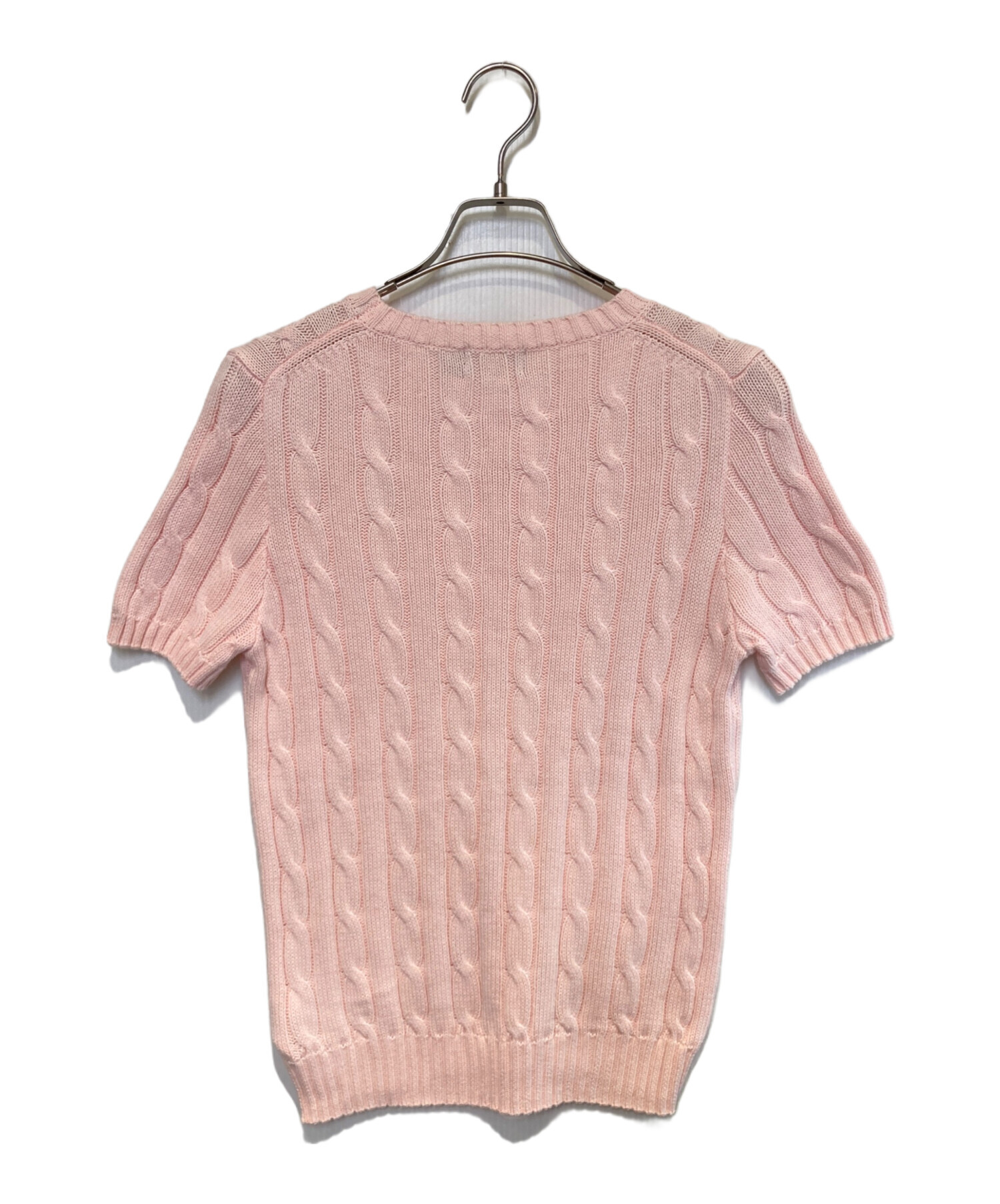 ポロ　ラルフローレン　S コットン　ピンク　ケーブルニット　セーター 中古・古着通販】POLO RALPH LAUREN (ポロ・ラルフローレン) コットン
