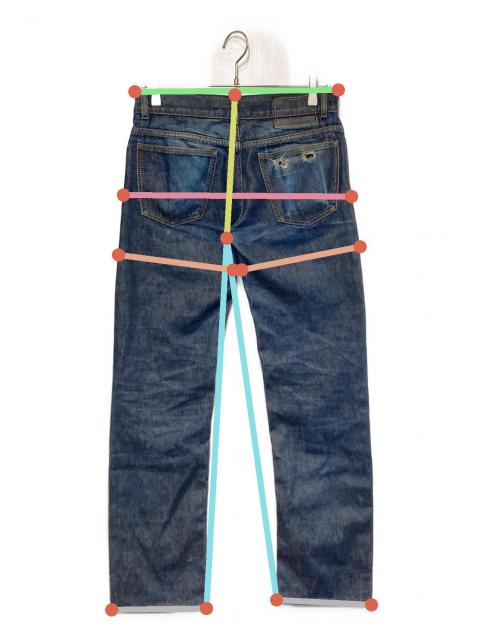 専用　試着のみ　HERMES エルメス インディゴデニムパンツ 中古・古着通販】HERMES (エルメス) ボタンフライデニムパンツ
