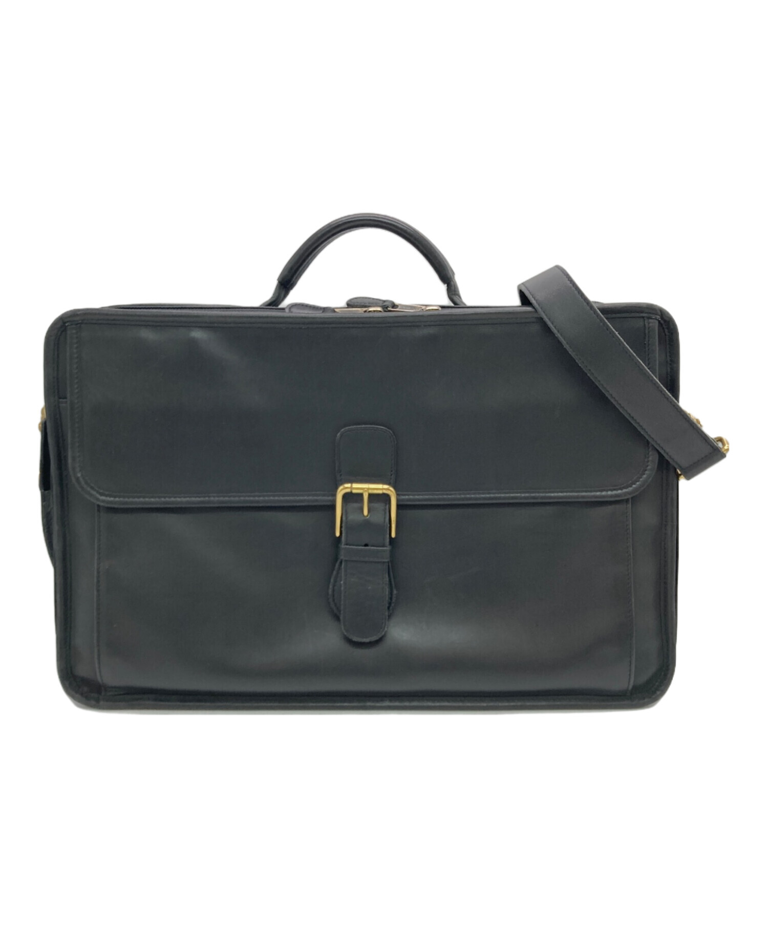 中古・古着通販】COACH (コーチ) レザーブリーフケース ブラック