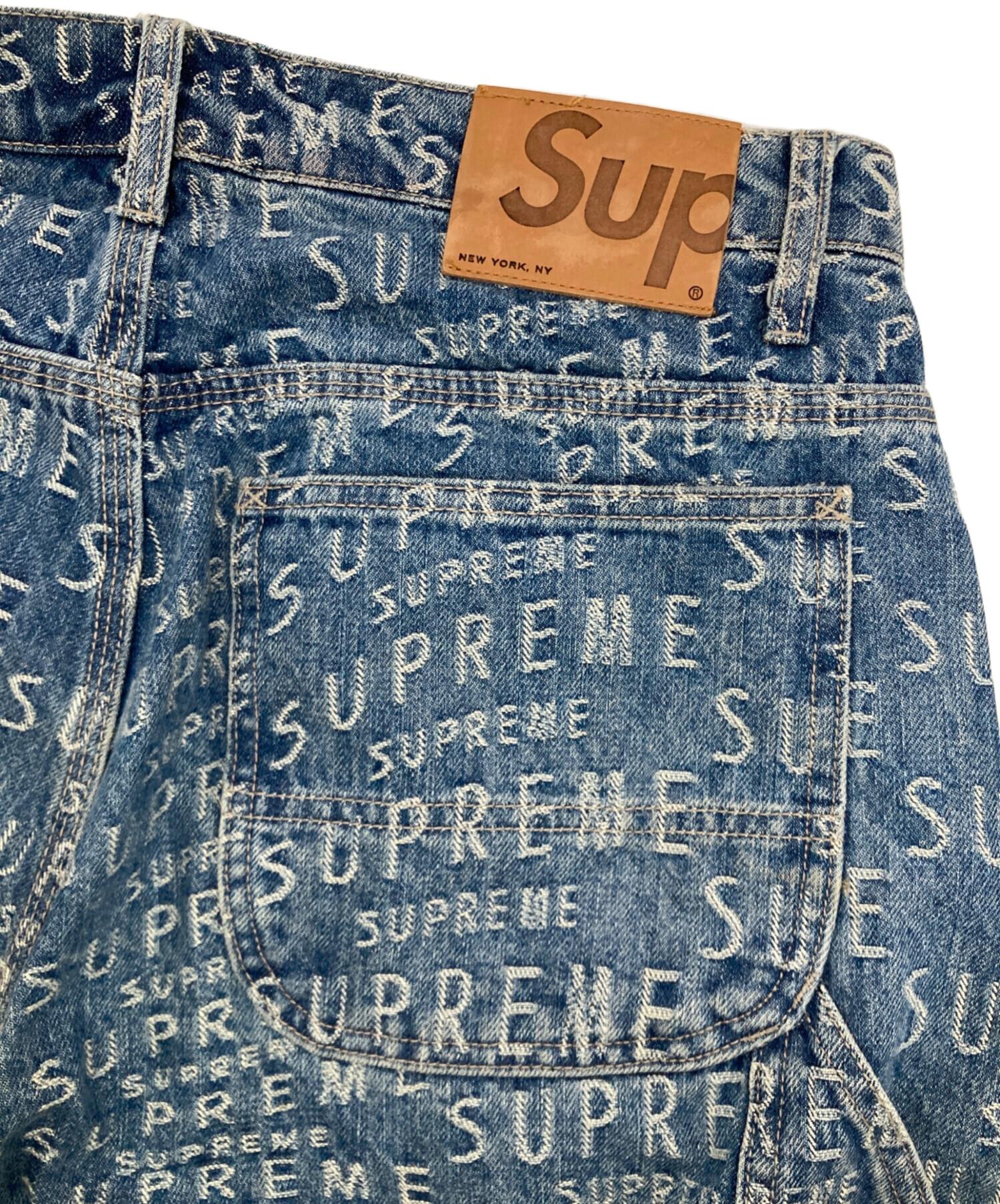 中古・古着通販】SUPREME (シュプリーム) WARP JACQUARD LOGOS DENIM