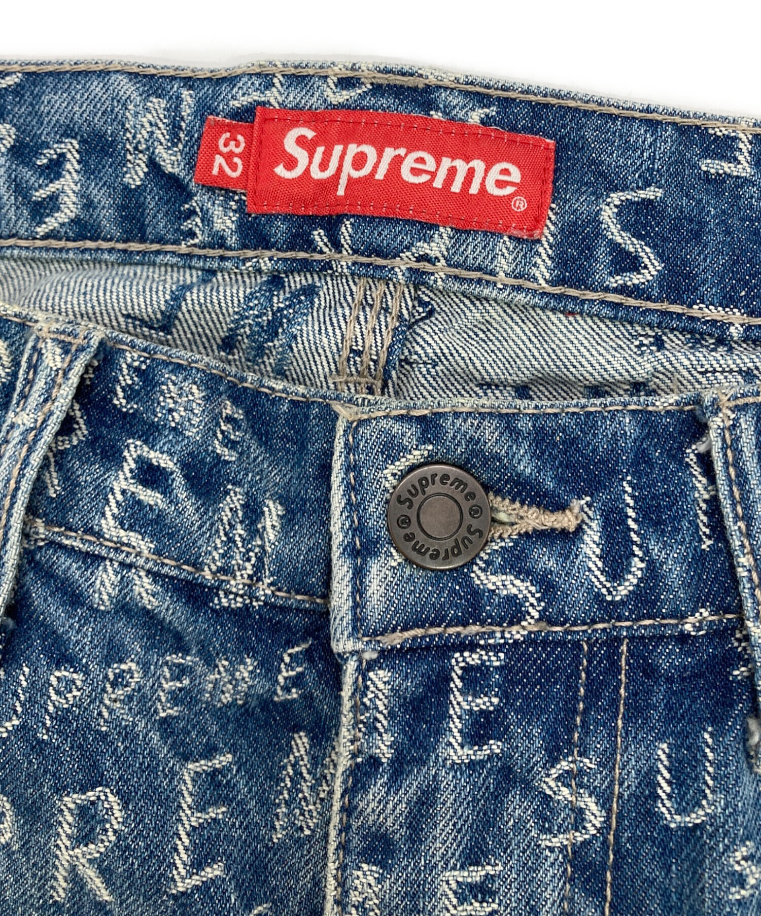 中古・古着通販】SUPREME (シュプリーム) WARP JACQUARD LOGOS DENIM
