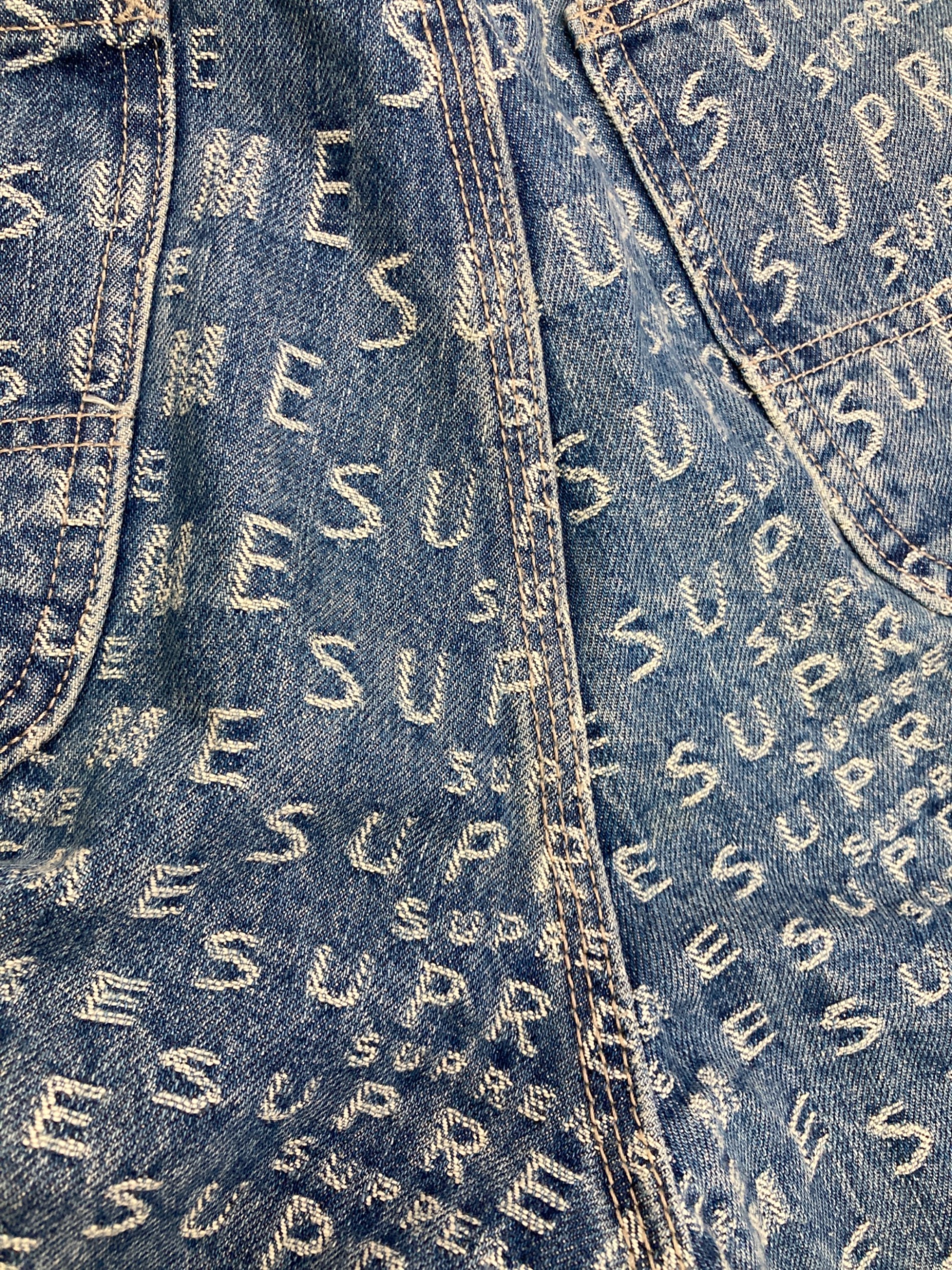 中古・古着通販】SUPREME (シュプリーム) WARP JACQUARD LOGOS DENIM