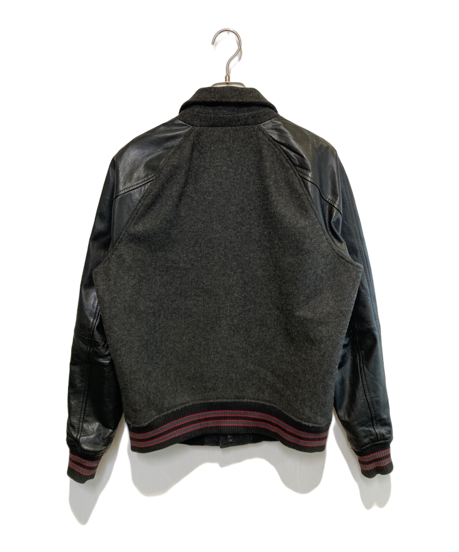 中古・古着通販】DIESEL (ディーゼル) レザー切替ジャケット ブラック