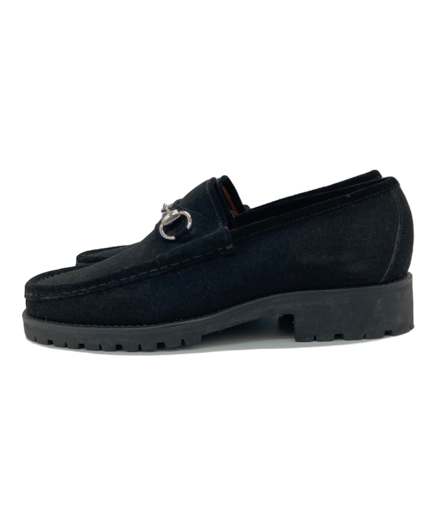 中古・古着通販】GUCCI (グッチ) ホースビットローファー ブラック
