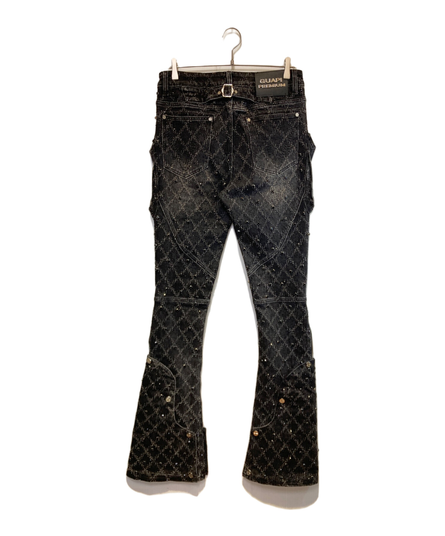 GUAPI ブラックブーツカットデニム タグ付き size 34 レアモデル 中古・古着通販】GUAPI PREMIUM (グアピ) COFFIN ARC WAXED DENIM