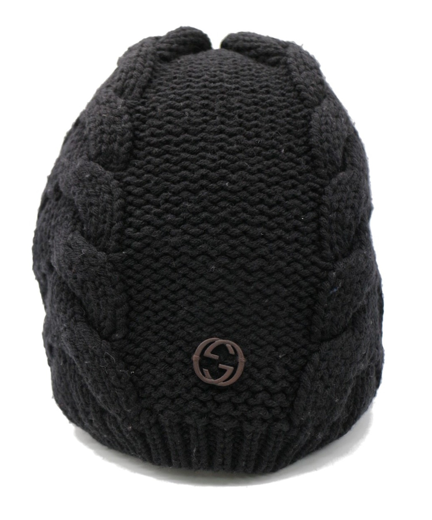 中古・古着通販】GUCCI (グッチ) ニット帽 ブラック|ブランド 中古・古着通販】GUCCI (グッチ) ニット帽 ブラック|ブランド