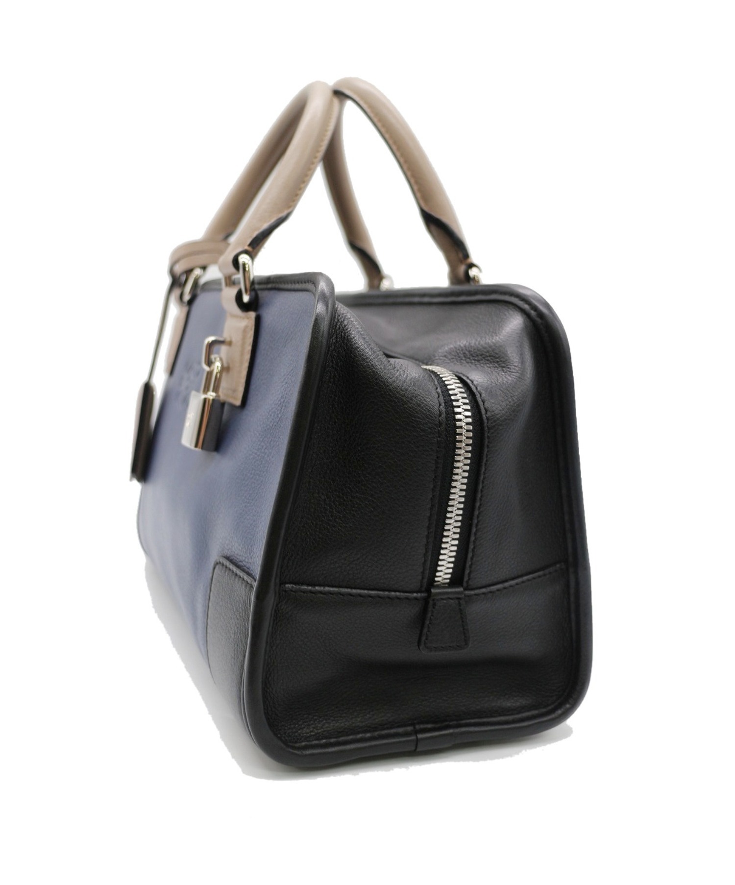 中古・古着通販LOEWE (ロエベ) レザーハンドバッグ ネイビー 421403