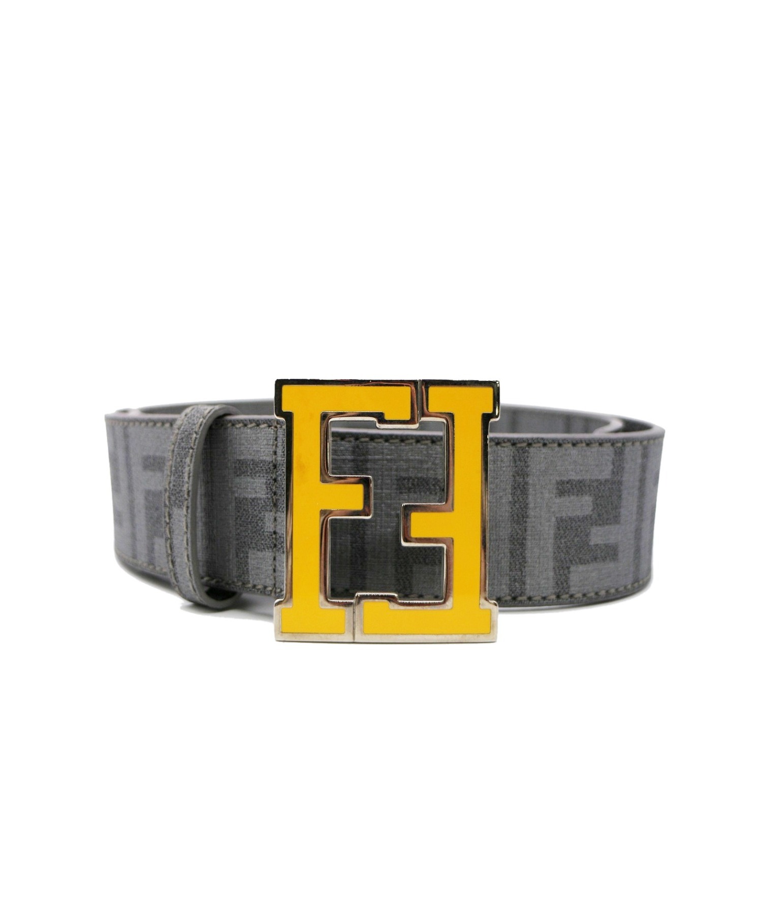 中古・古着通販】FENDI (フェンディ) ズッカ柄ロゴベルト グレー