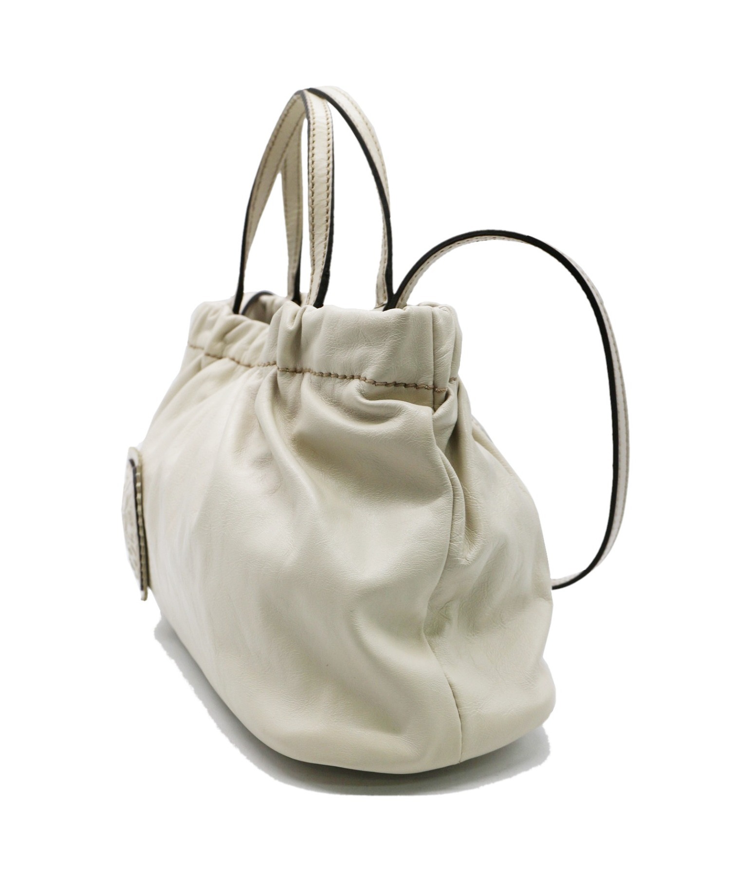 中古・古着通販】GUCCI (グッチ) 2WAYハンドバッグ アイボリー 212994 