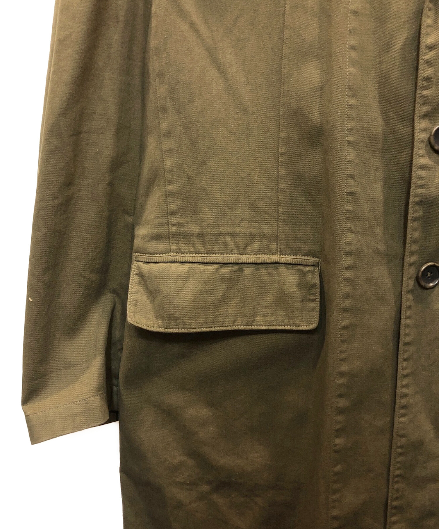 ヨウジヤマモト プールオム／竹炭染めジャケット／グレー／綿100