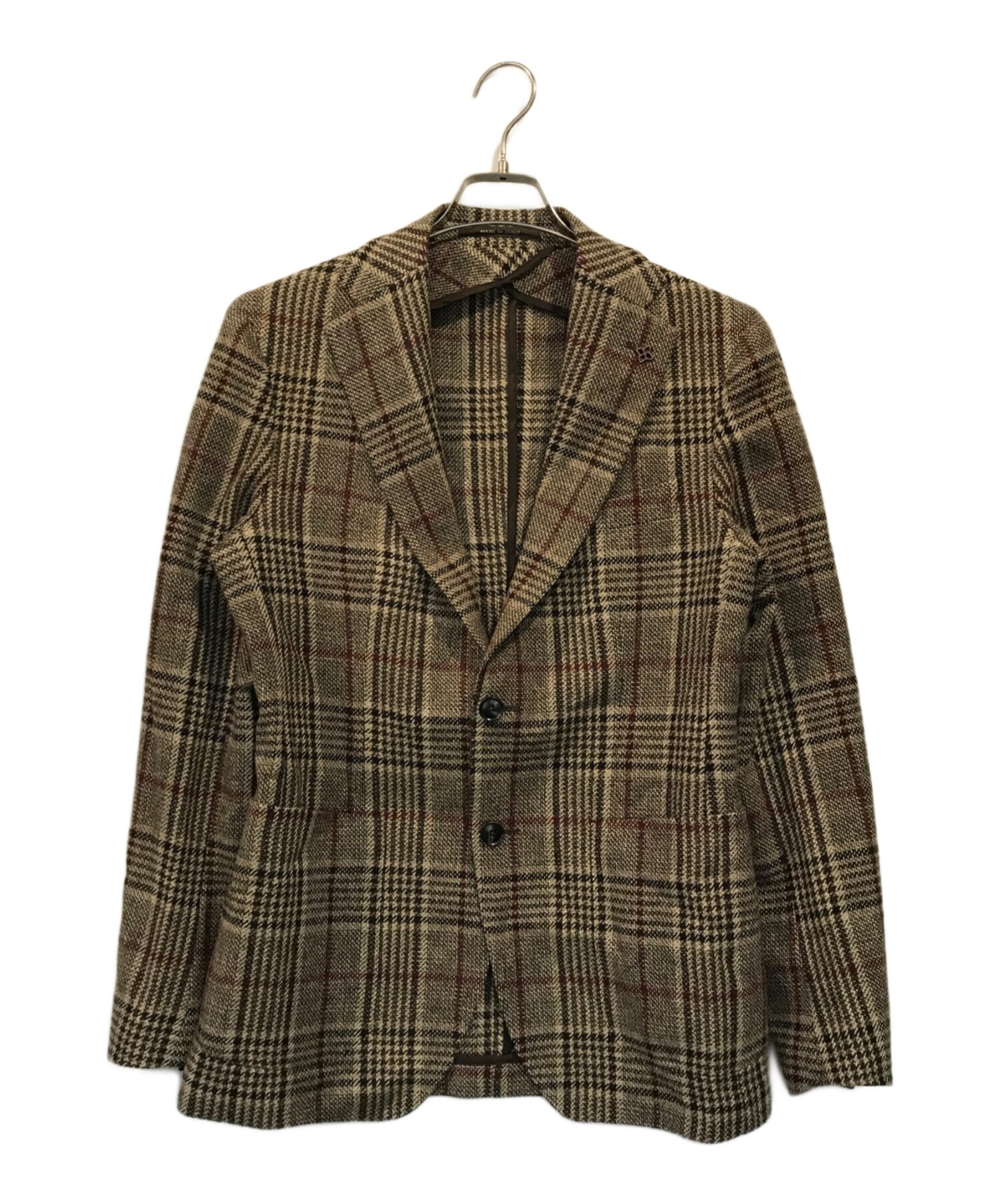 未使用 タリアトーレ モンテカルロ 2Bジャケット ストライプ ブラウン 未使用 タリアトーレ モンテカルロ 2Bジャケット ストライプ