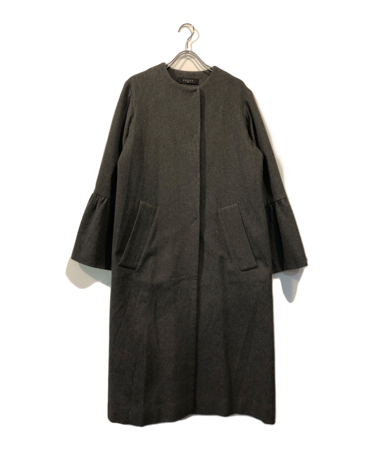 SACRA サクラ ウール100% コート size38/グレー ◇□ ☆ dkc0 レディース