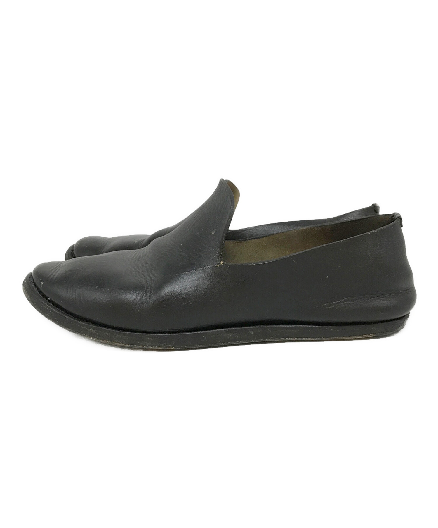中古・古着通販】GUIDI (グイディ) レザースリッポン ブラック サイズ 