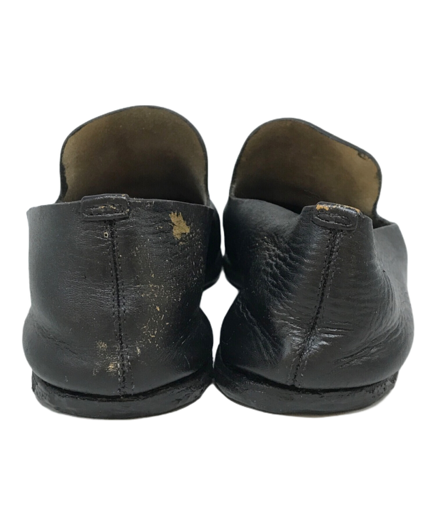 中古・古着通販】GUIDI (グイディ) レザースリッポン ブラック サイズ 