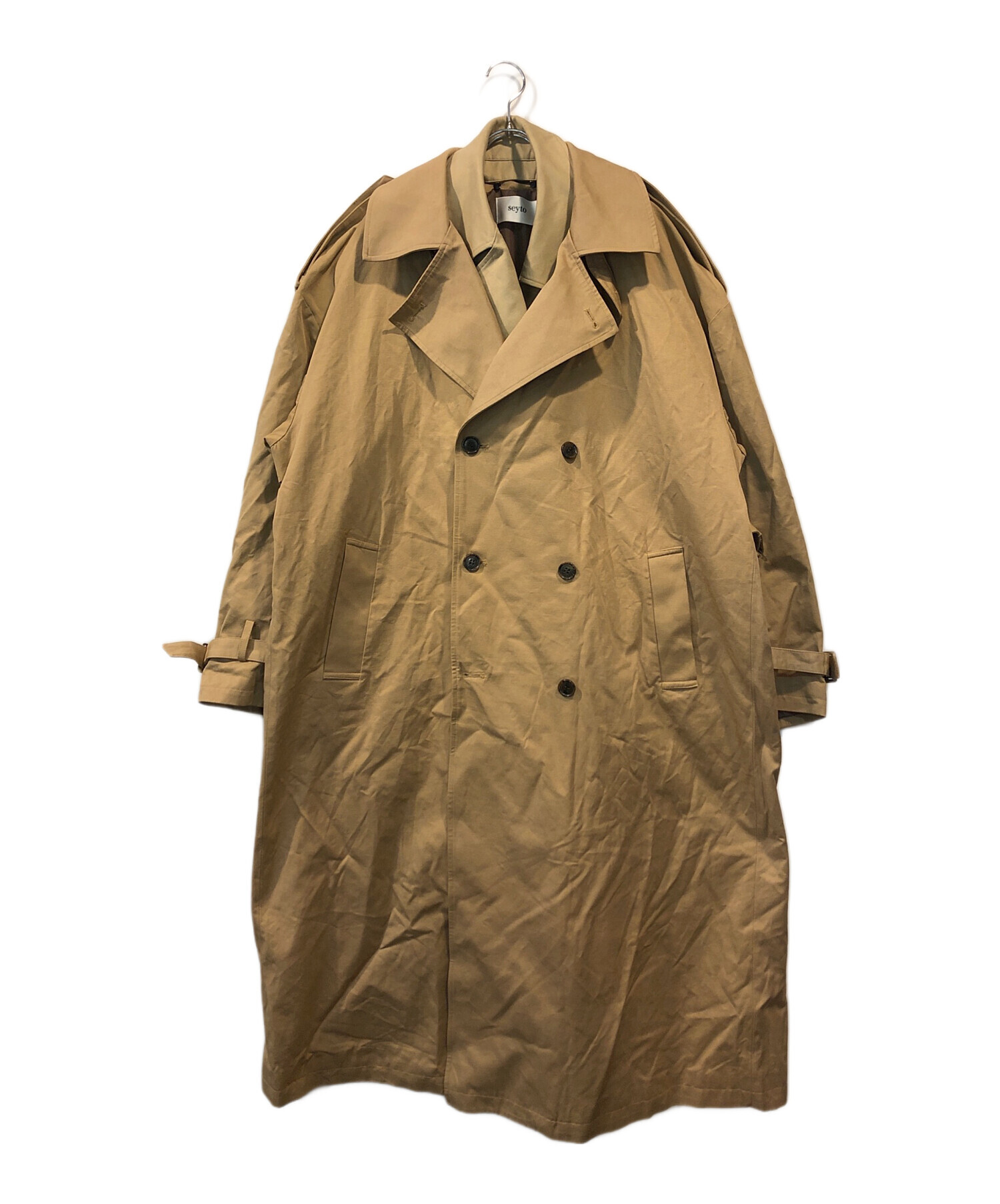 中古・古着通販】seyto (セイト) Two tone layered trench coat