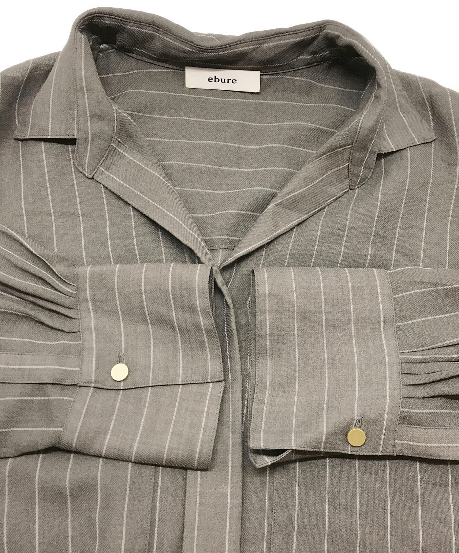 ebure エブール 日本製 ウール プルオーバー トップス ブラウス グレー