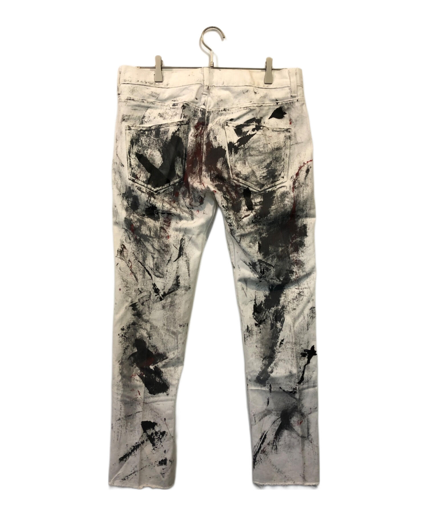 中古・古着通販】bond vault (ボンド) ペイントパンツ ホワイト サイズ  