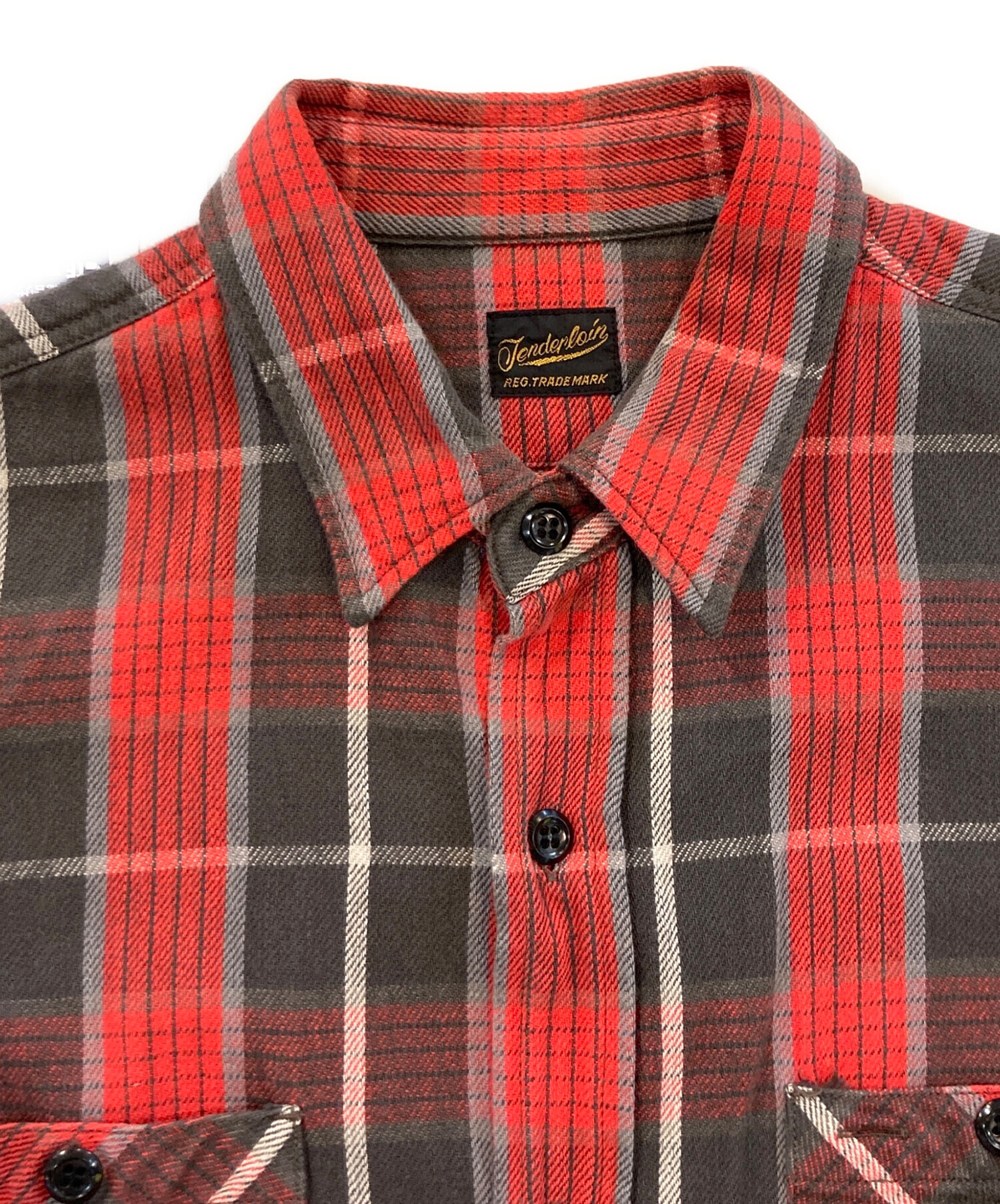 中古・古着通販】TENDERLOIN (テンダーロイン) ネルシャツ グリーン