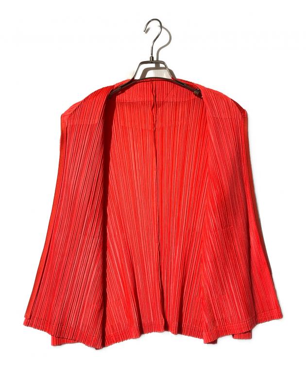 プリーツプリーズ　トップス　赤 中古・古着通販】PLEATS PLEASE (プリーツプリーズ) ジップアップ