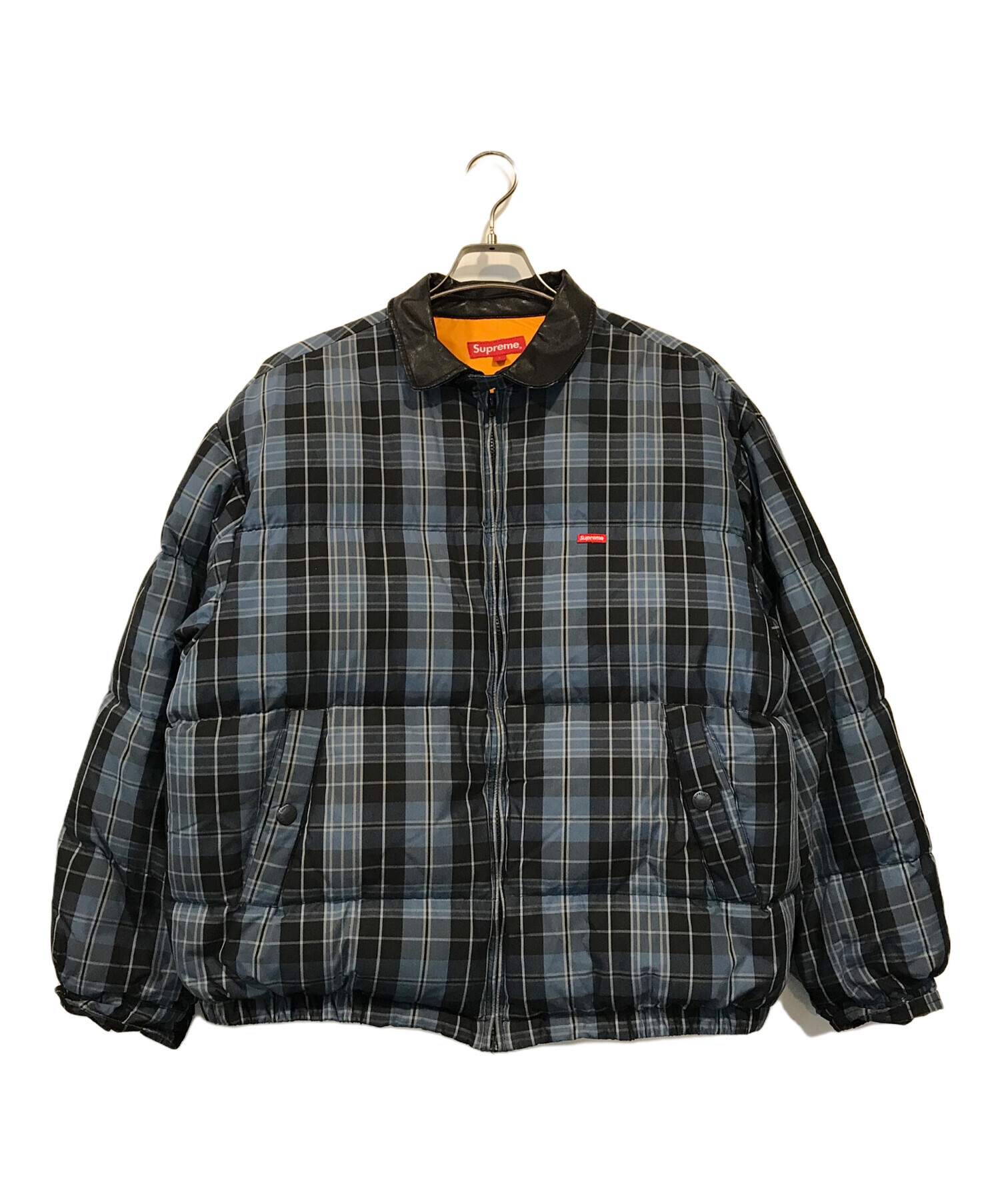 supreme 19FW Leather Collar Puff Jacket