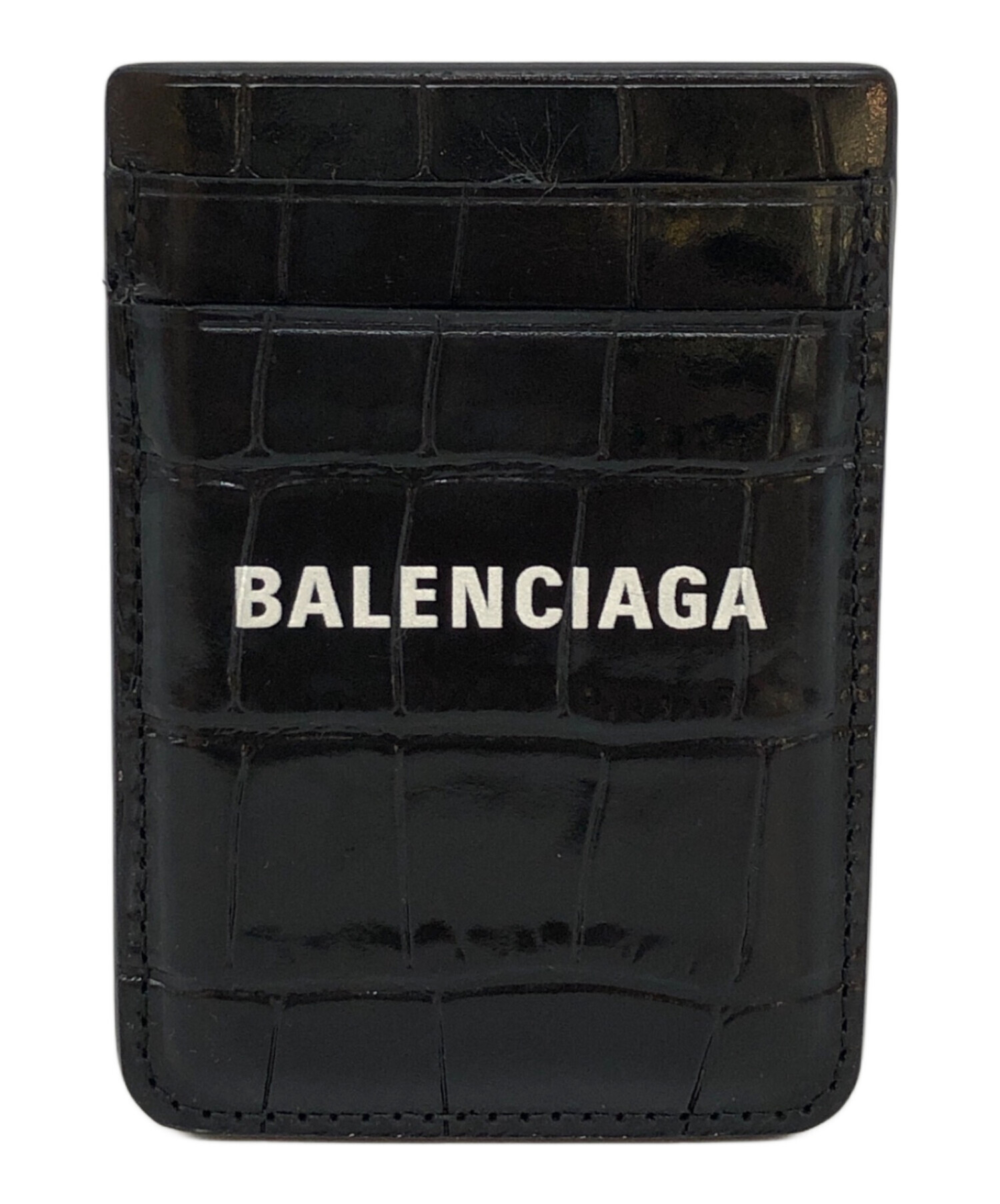 バレンシアガ  マグネットカードホルダー グレインカーフスキン ブラック BALENCIAGA バレンシアガ マグネットカードホルダー カード