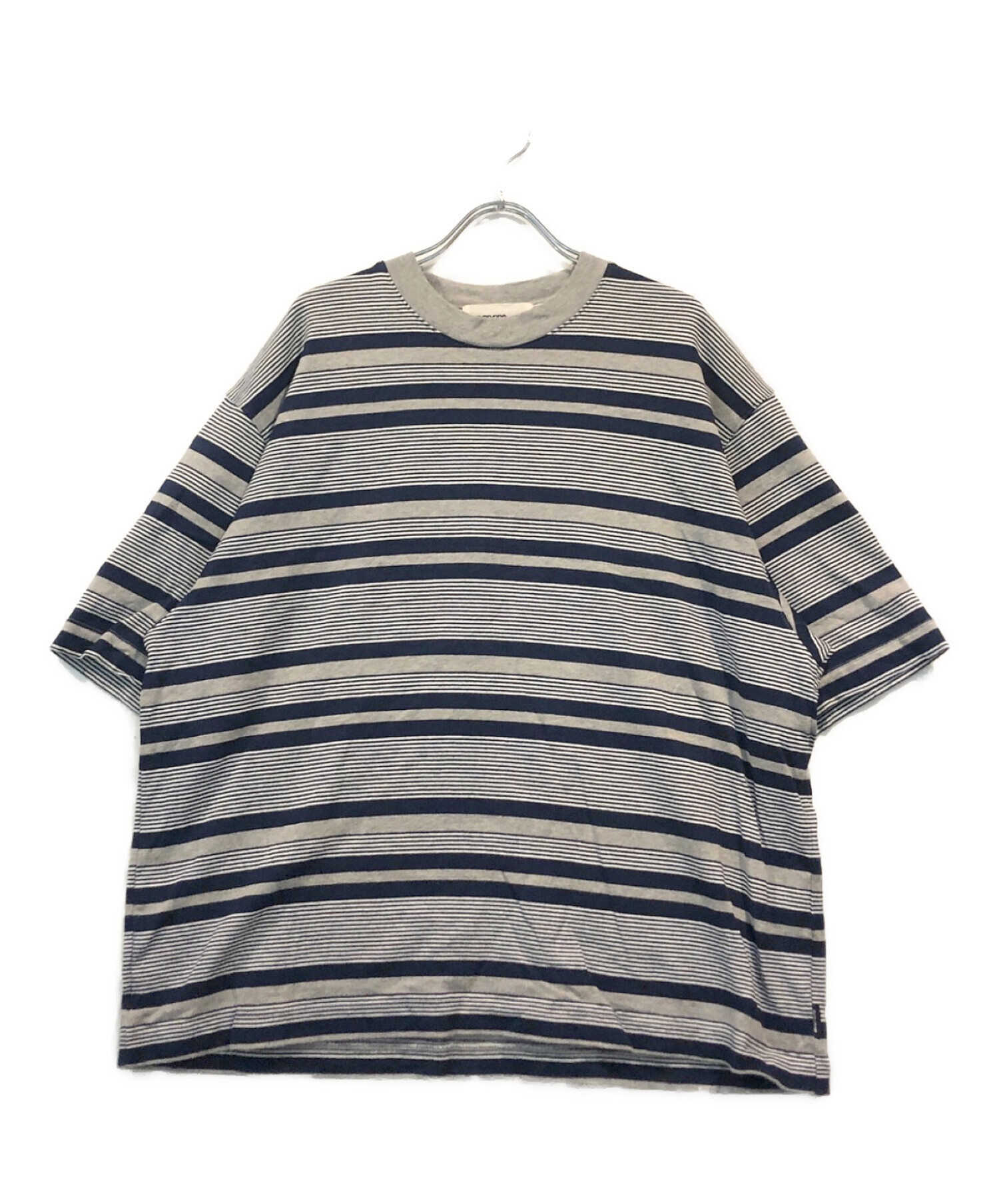 everyone ボーダー柄 長袖カットソー M 中古・古着通販】everyone (エブリワン) ボーダーカットソー グレー