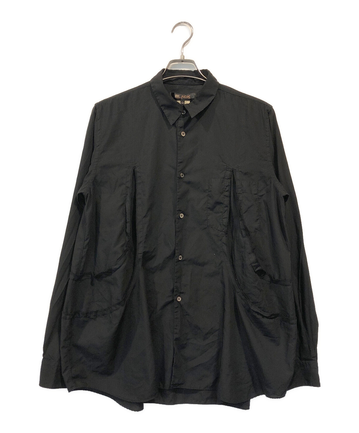 【美品】BLACK COMME des GARCONS　ボンテージ シャツ【L】 中古・古着通販】BLACK COMME des GARCONS (ブラック コムデギャルソン