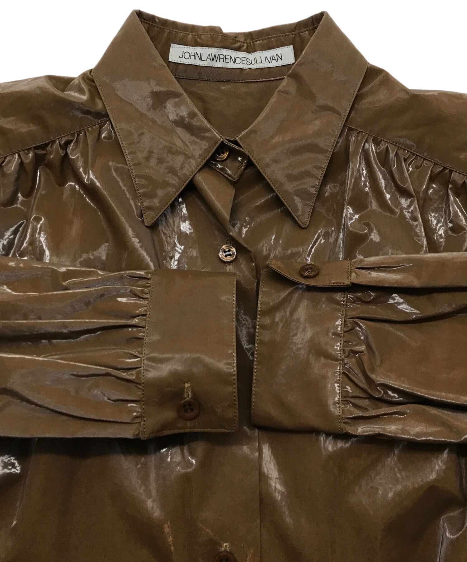 ジョンローレンスサリバン 19AW コーティング シャツ グリーン 【公式 