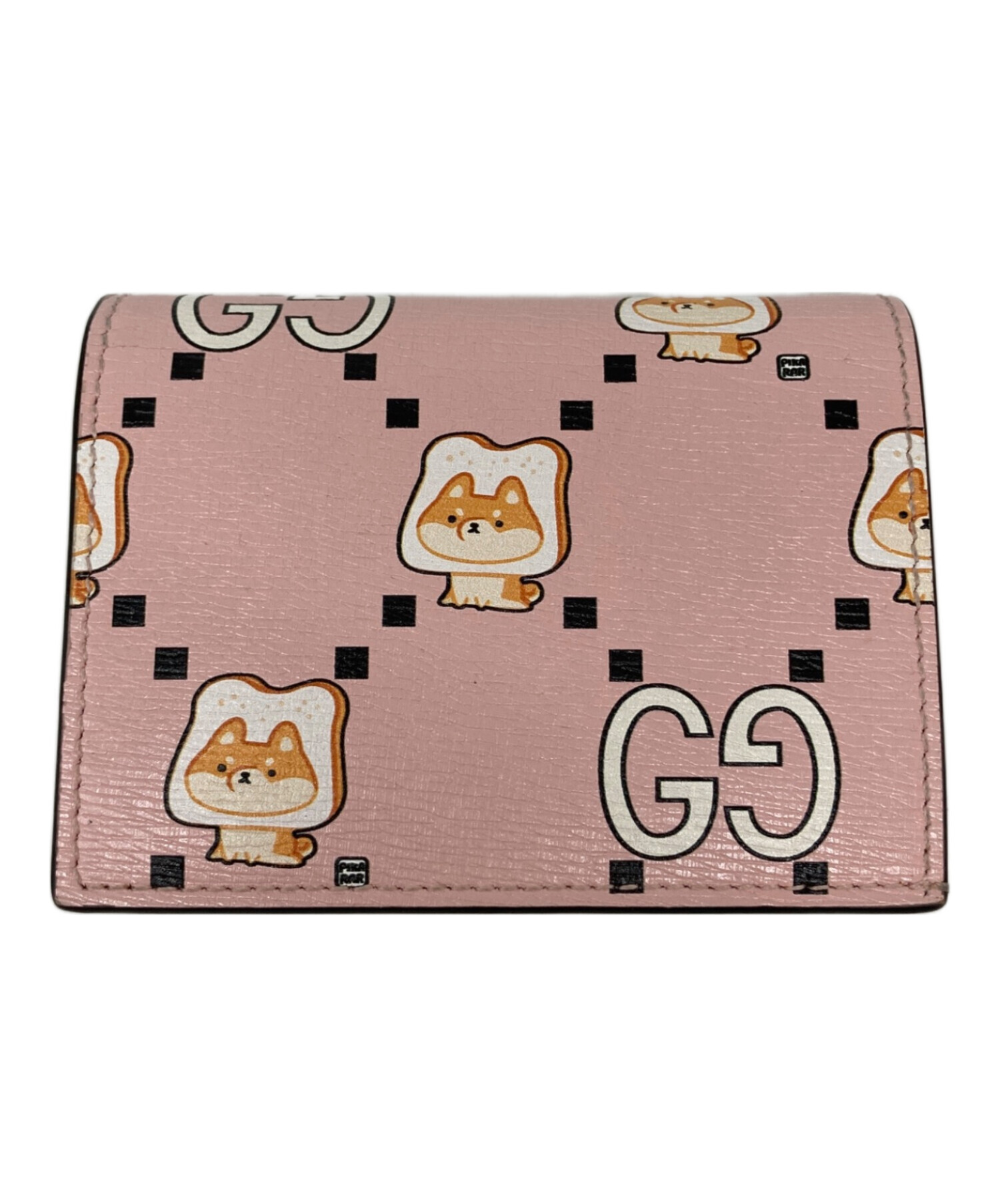 中古・古着通販】GUCCI (グッチ) アニマルプリントウォレット ピンク