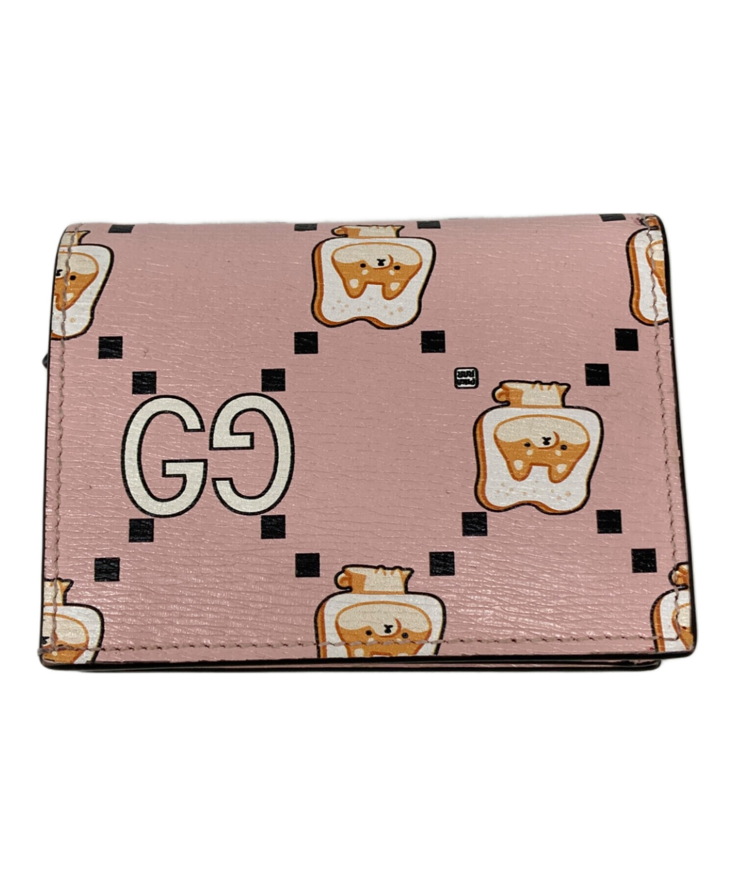 中古・古着通販】GUCCI (グッチ) アニマルプリントウォレット ピンク