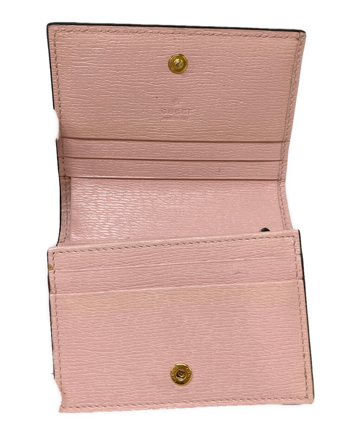 中古・古着通販】GUCCI (グッチ) アニマルプリントウォレット ピンク