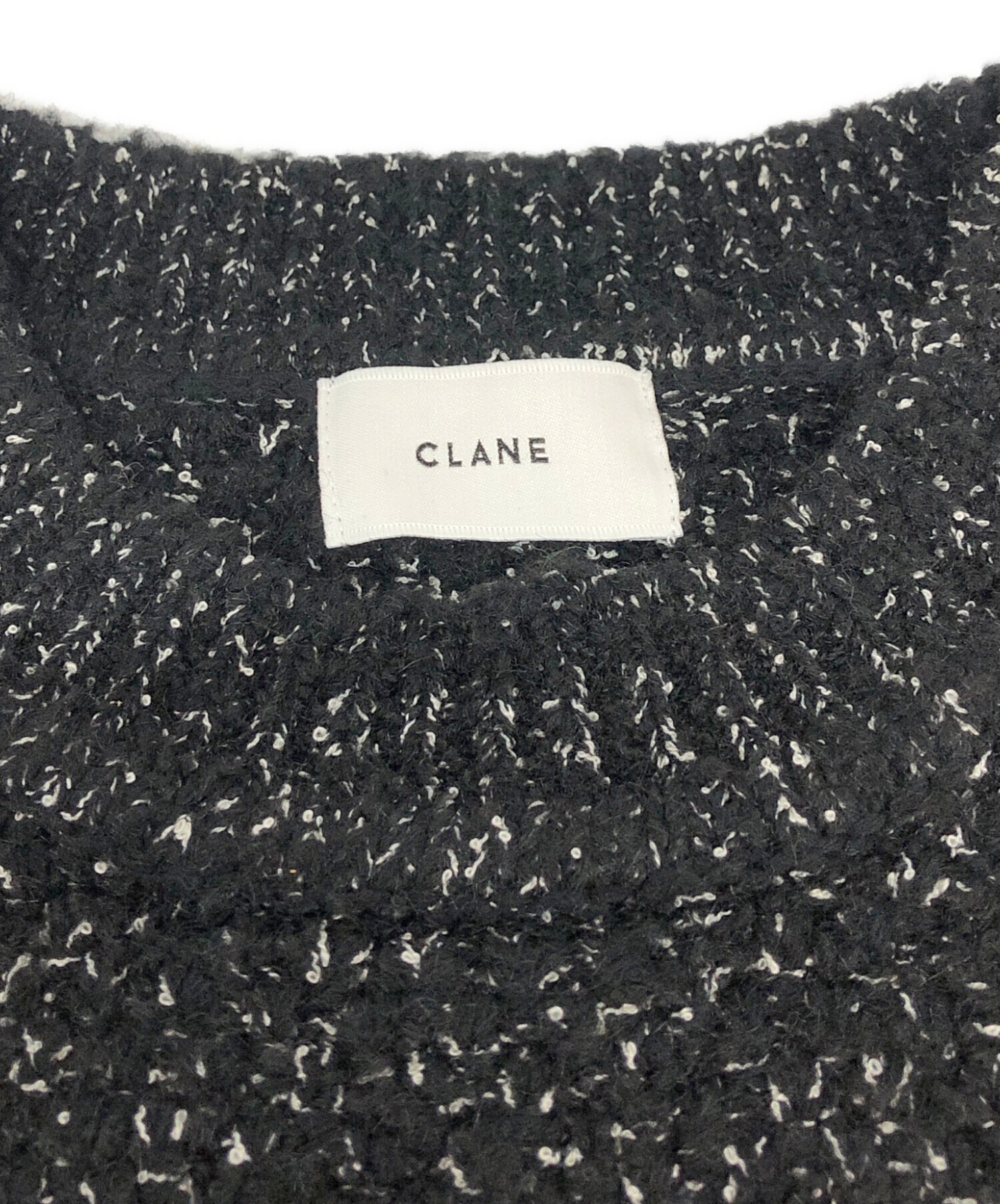 中古・古着通販】CLANE (クラネ) サイドジップ ツイード ニット ベスト