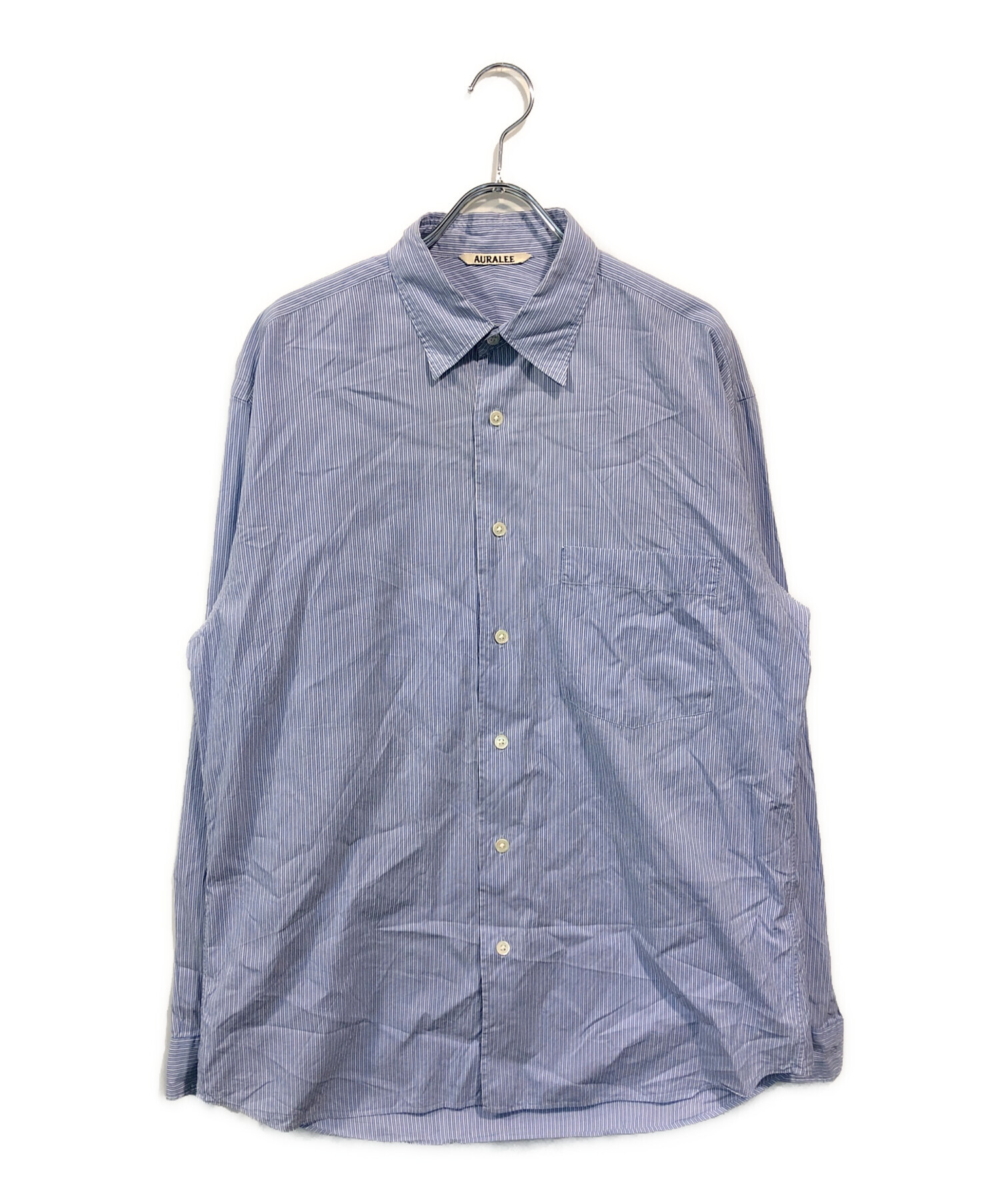 中古・古着通販】AURALEE (オーラリー) FINX SILK STRIPE SHIRTS  
