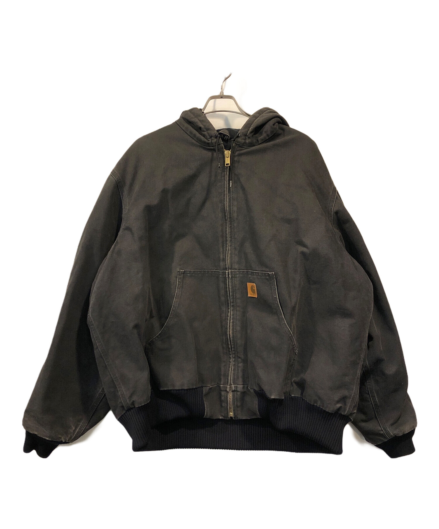 carhartt（カーハート）アクティブジャケット 2XL ブラック USA製 90s Carhartt Blanket Lined Black Denim Active Jacket 黒 XXL