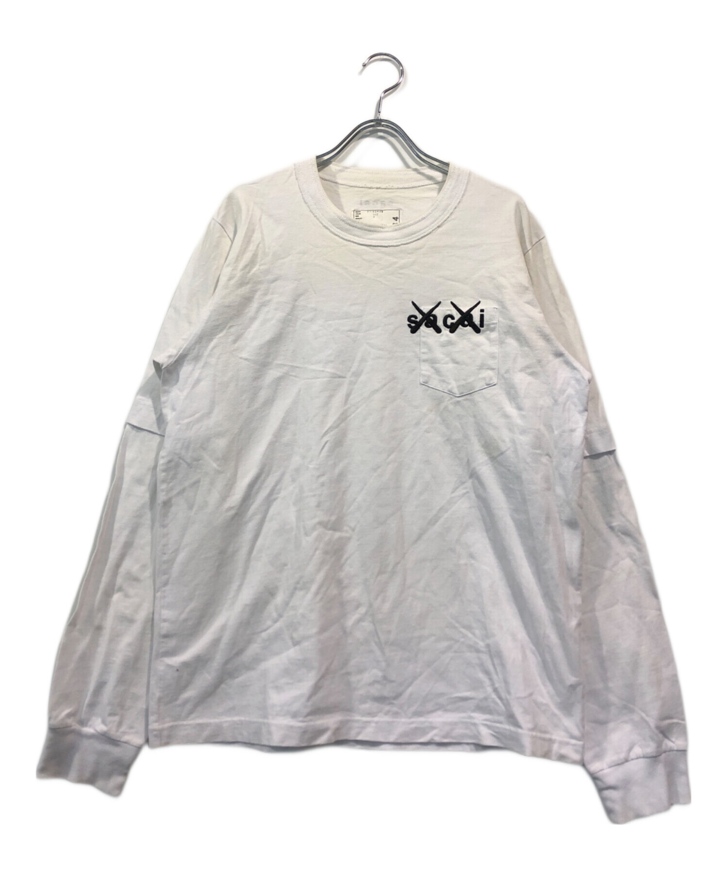 sacai kaws long sleeve tee Sacai - KAWS Flock Print 【公式通販】