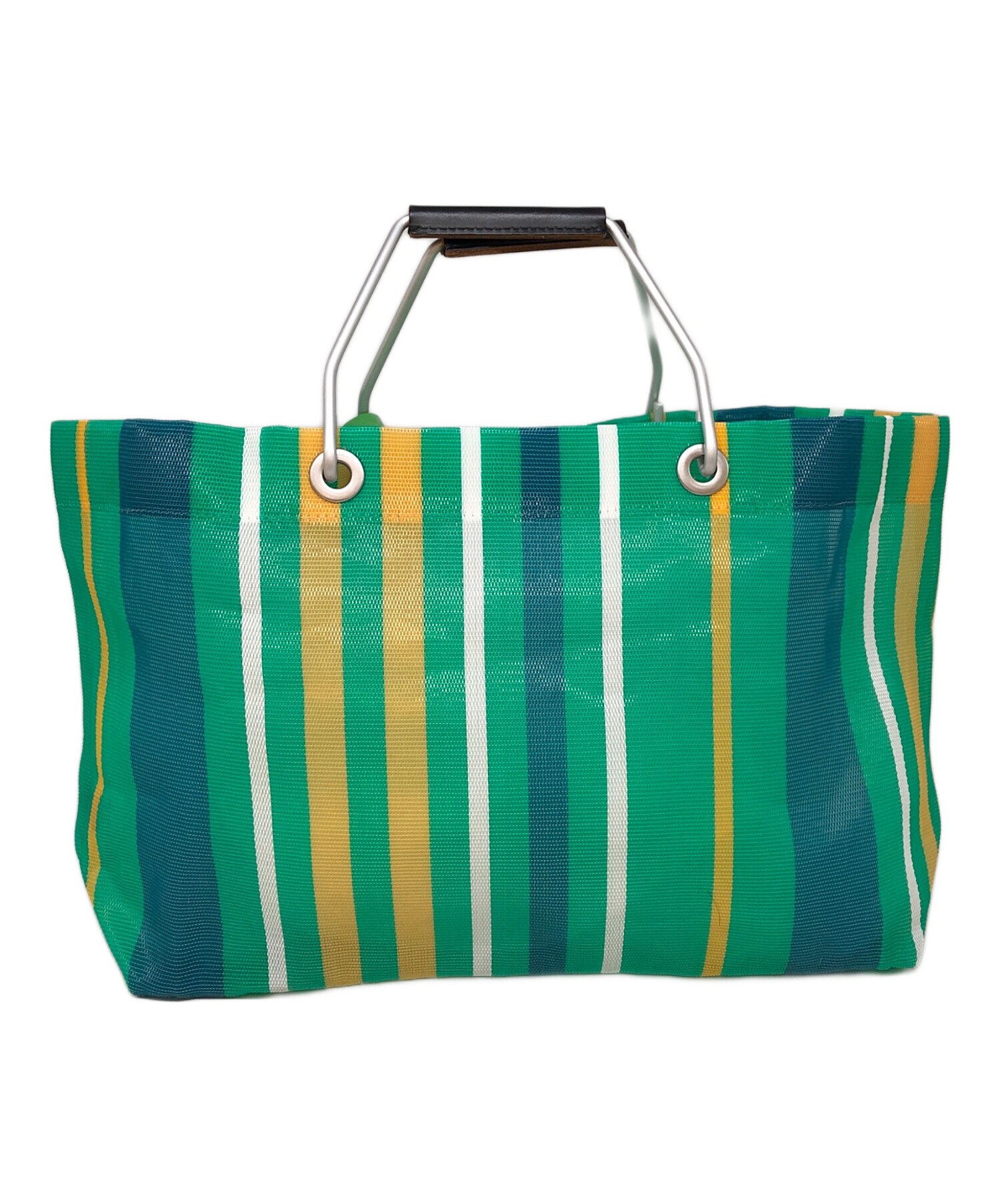 中古・古着通販】MARNI (マルニ) ストライプトートバッグ グリーン 