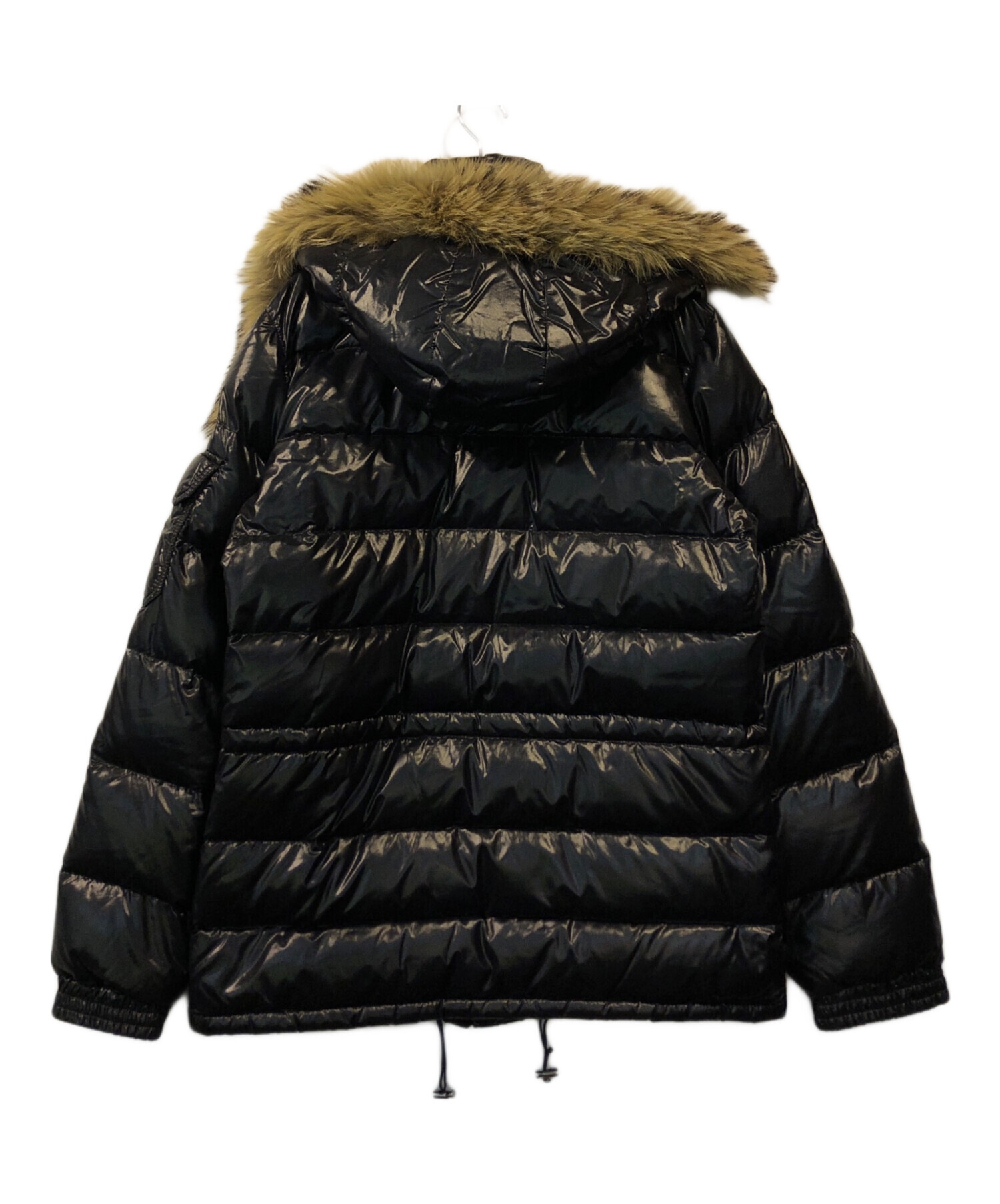 モンクレール】 ファー付きダウン ブラック MONCLER ブラック
