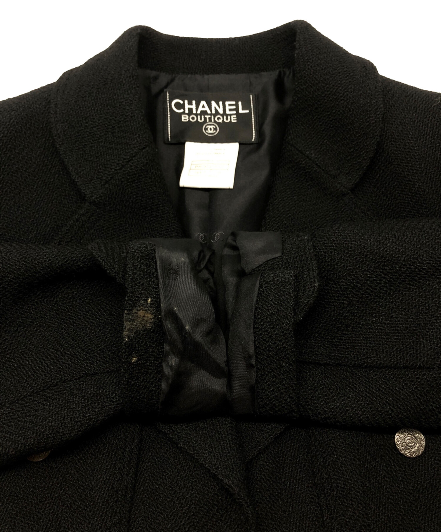 中古・古着通販】CHANEL (シャネル) ココマーク釦ヘリンボーン 