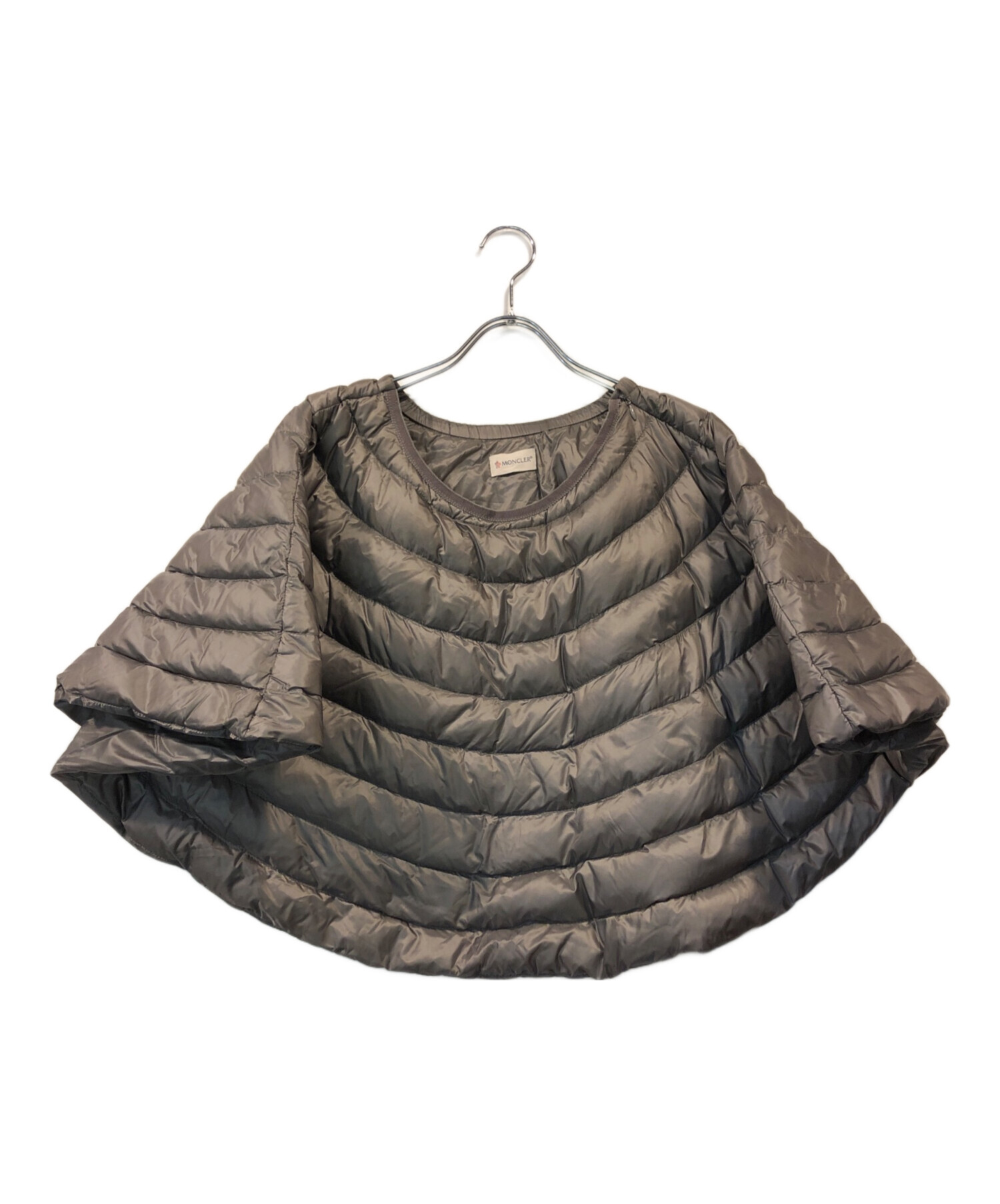 中古・古着通販】MONCLER (モンクレール) ダウンケープマフラー グレー