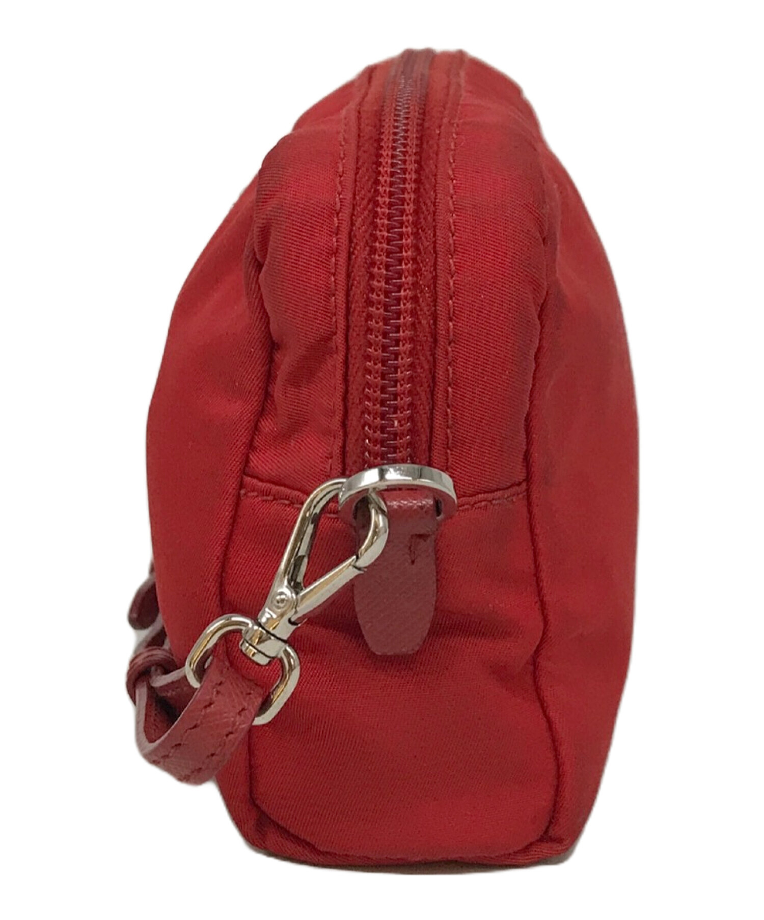PRADA レッド ナイロン ポーチ