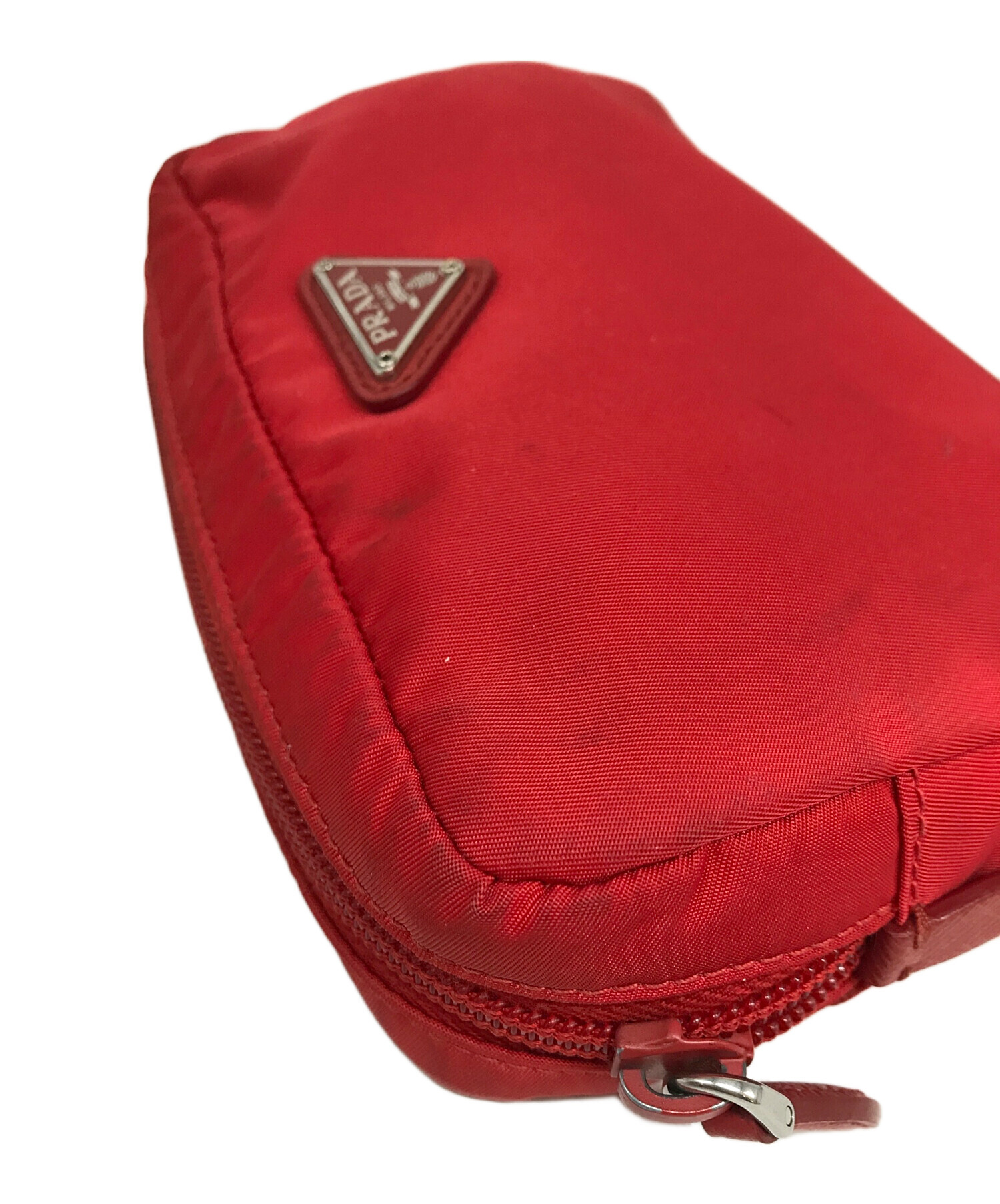 中古・古着通販】PRADA (プラダ) ナイロンポーチ レッド｜ブランド