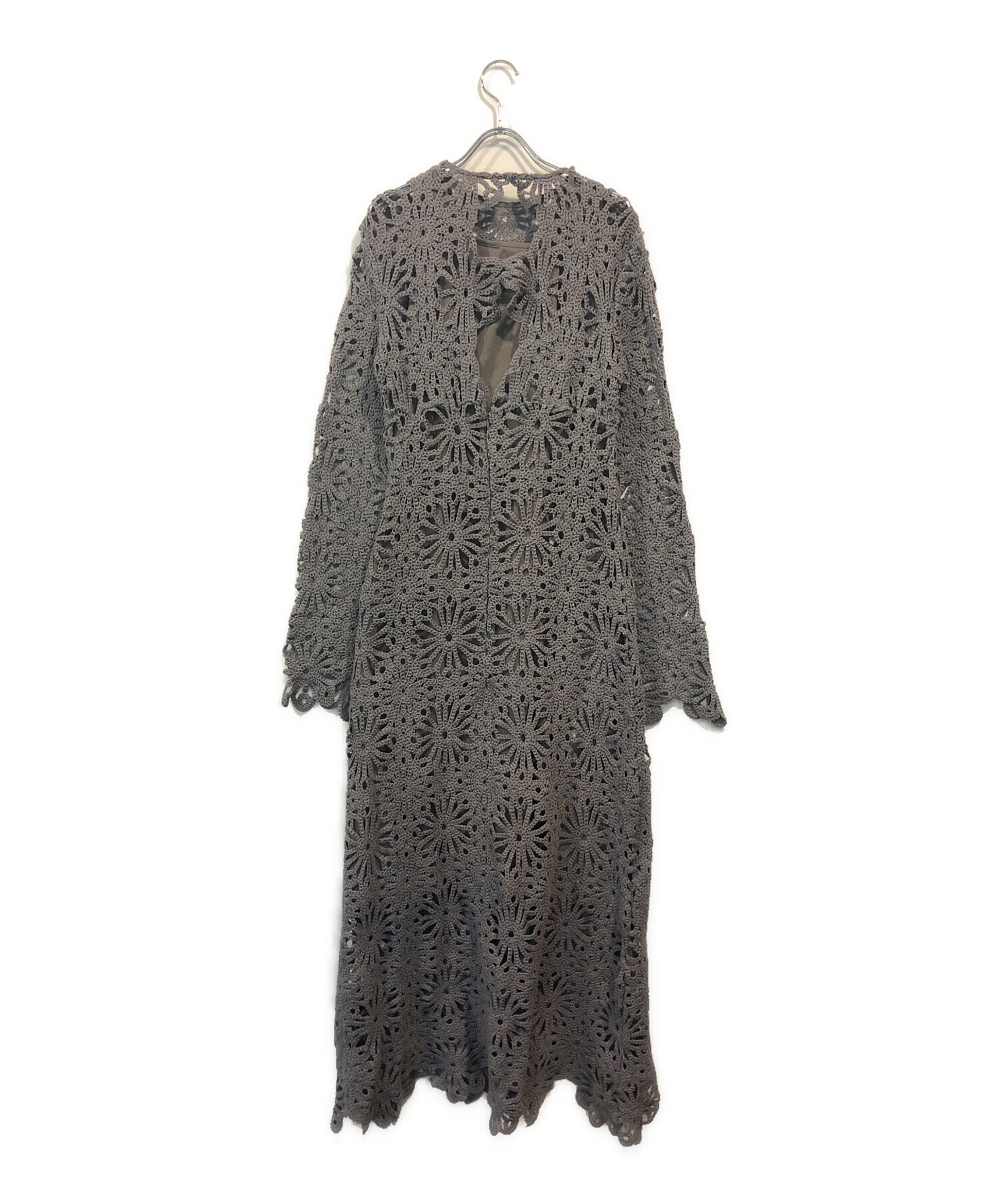 中古・古着通販】Ameri (アメリ) MEDI FLOWER SAINT LACE DRESS グレー