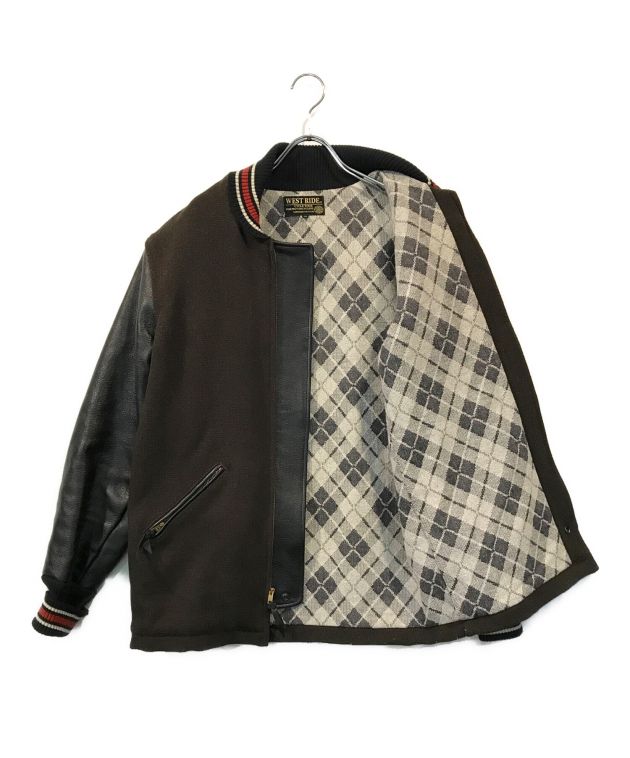 中古・古着通販】WEST RIDE (ウエストライド) スタジャン ブラウン