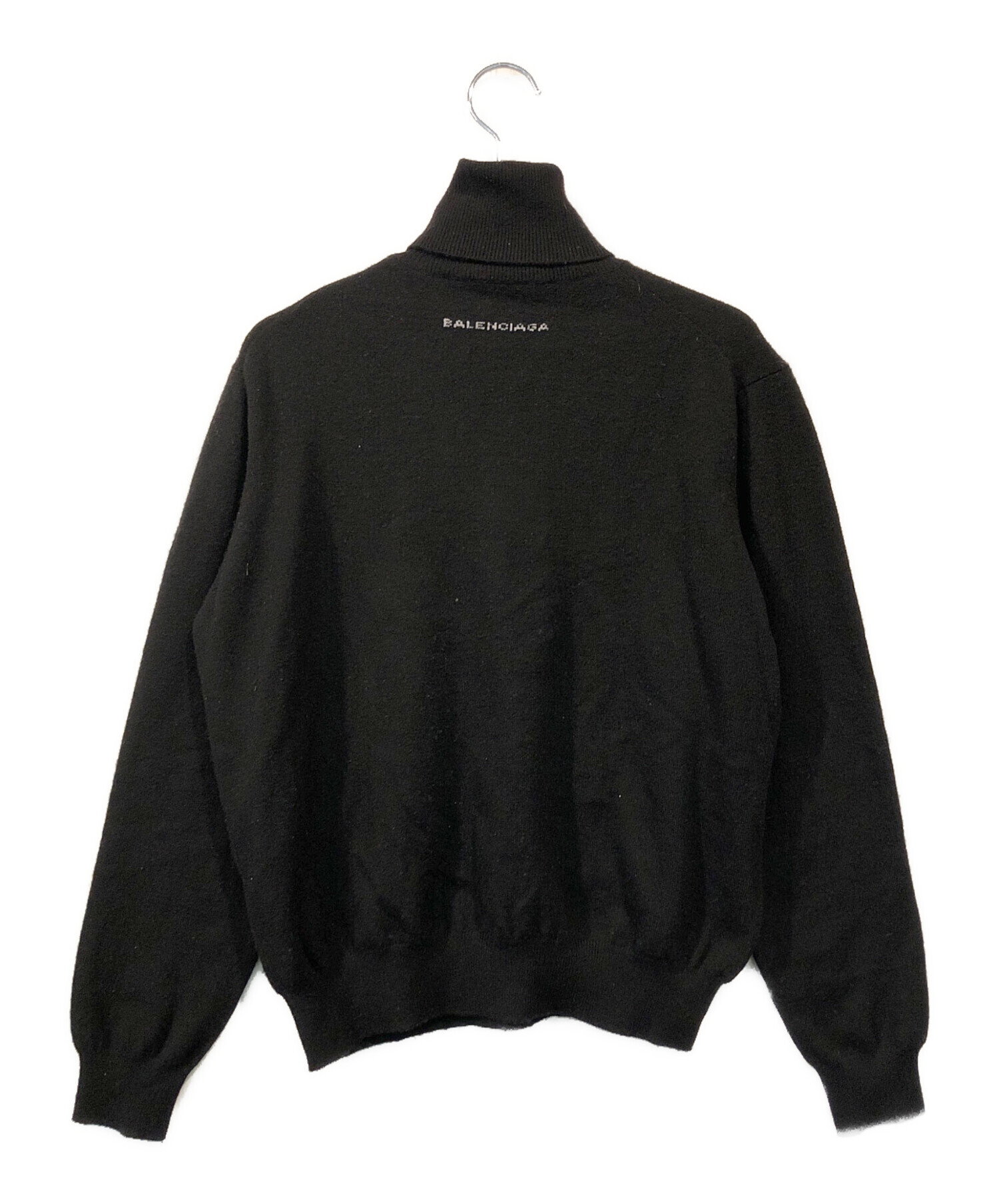BALENCIAGA タートルネックニット 中古・古着通販】BALENCIAGA (バレンシアガ) バックロゴタートルネック