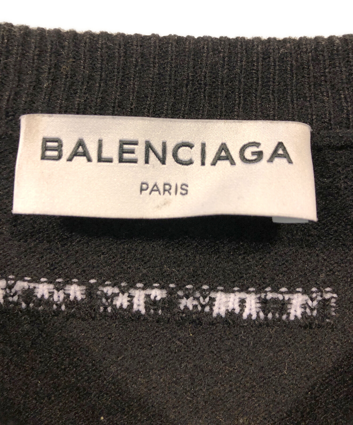 BALENCIAGA　バレンシアガ　ノースリーブニット 中古・古着通販】BALENCIAGA (バレンシアガ) バックロゴVネック